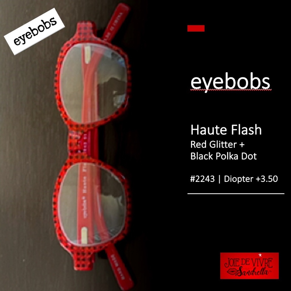 Eyebobs 2243 Haute Flash - Red + Black + Glitter